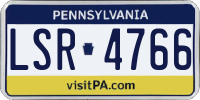 PA license plate LSR4766