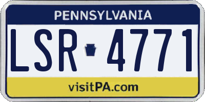 PA license plate LSR4771