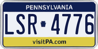 PA license plate LSR4776