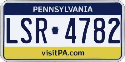 PA license plate LSR4782