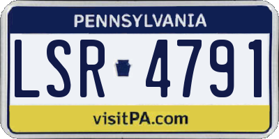 PA license plate LSR4791