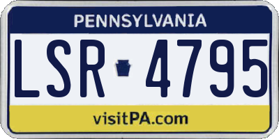PA license plate LSR4795