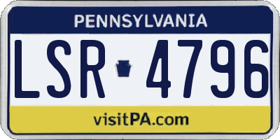 PA license plate LSR4796
