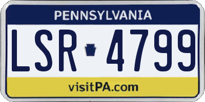 PA license plate LSR4799