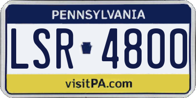 PA license plate LSR4800