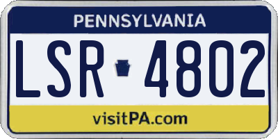PA license plate LSR4802
