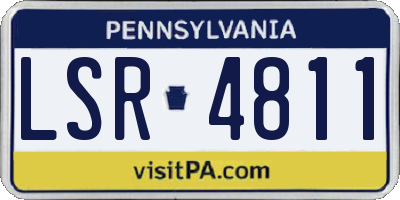 PA license plate LSR4811