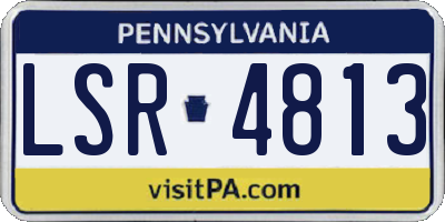 PA license plate LSR4813