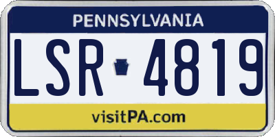 PA license plate LSR4819