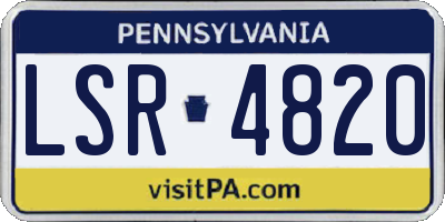 PA license plate LSR4820