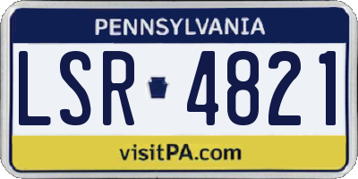 PA license plate LSR4821