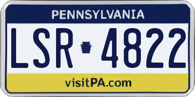 PA license plate LSR4822