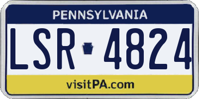 PA license plate LSR4824