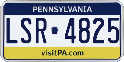 PA license plate LSR4825
