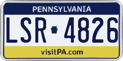 PA license plate LSR4826