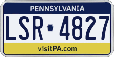 PA license plate LSR4827