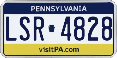 PA license plate LSR4828