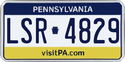 PA license plate LSR4829