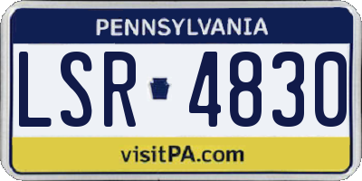 PA license plate LSR4830