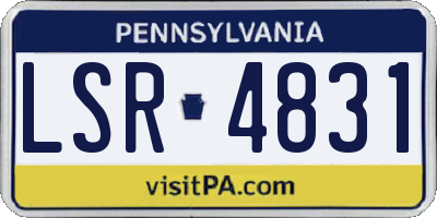 PA license plate LSR4831
