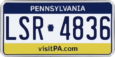 PA license plate LSR4836