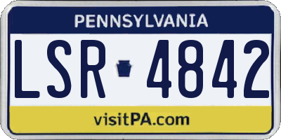 PA license plate LSR4842