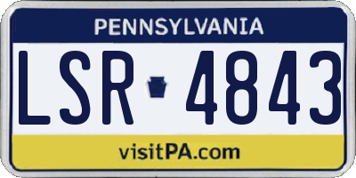 PA license plate LSR4843