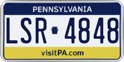 PA license plate LSR4848