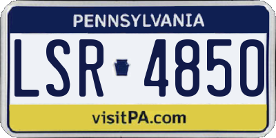 PA license plate LSR4850