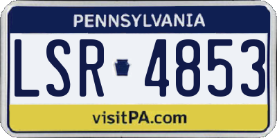 PA license plate LSR4853