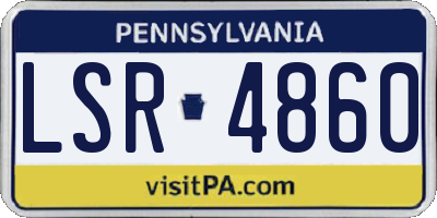 PA license plate LSR4860