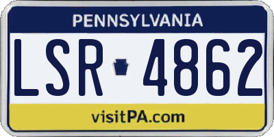PA license plate LSR4862