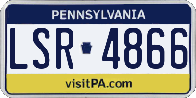PA license plate LSR4866