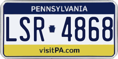 PA license plate LSR4868