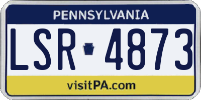 PA license plate LSR4873