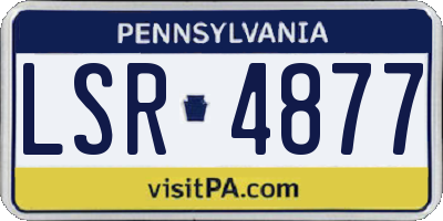 PA license plate LSR4877