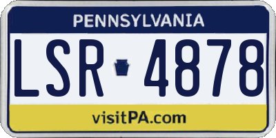 PA license plate LSR4878