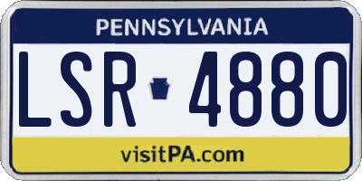 PA license plate LSR4880