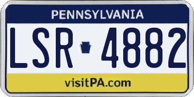 PA license plate LSR4882