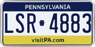 PA license plate LSR4883