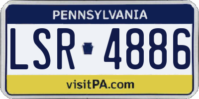 PA license plate LSR4886