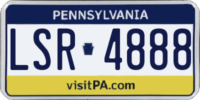PA license plate LSR4888