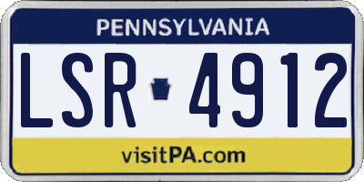 PA license plate LSR4912