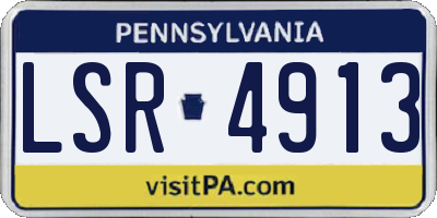 PA license plate LSR4913
