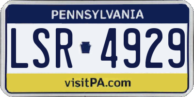 PA license plate LSR4929