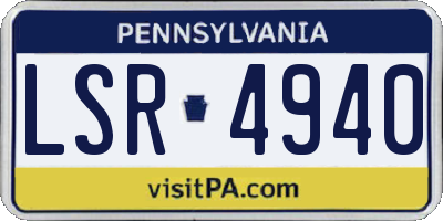 PA license plate LSR4940