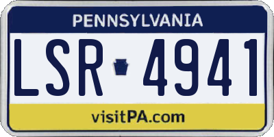 PA license plate LSR4941
