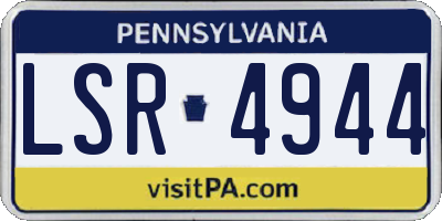 PA license plate LSR4944