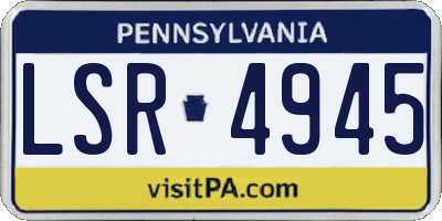 PA license plate LSR4945