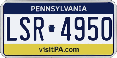 PA license plate LSR4950